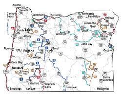 Major trucking routes in Oregon (I-5, I-84, US-101)