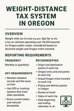 Weight-distance tax system and Oregon’s unique mileage reporting requirements