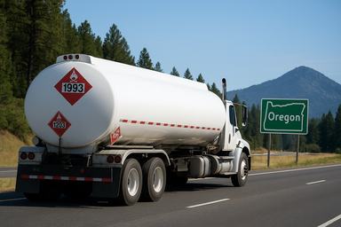 Hazardous material transportation rules in Oregon