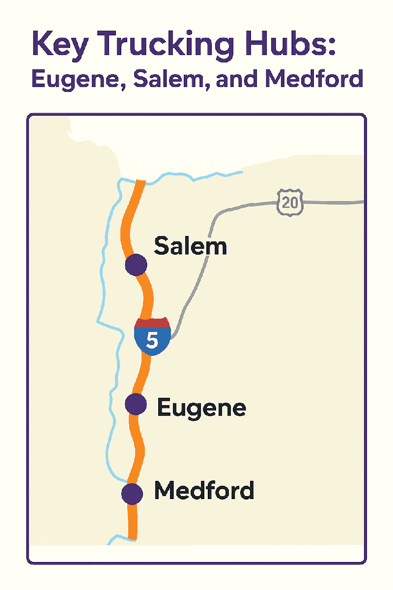 Key Trucking Hubs: Eugene, Salem, and Medford
