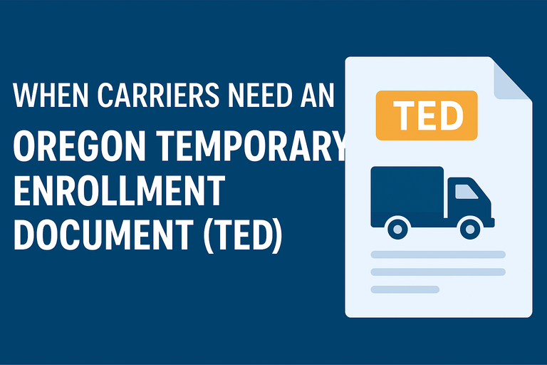 Oregon Temporary Enrollment Document (TED)