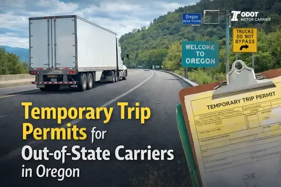 Temporary trip permits for Oregon