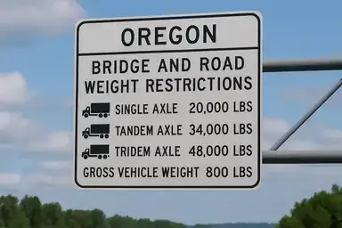 Bridge and road weight restrictions in Oregon