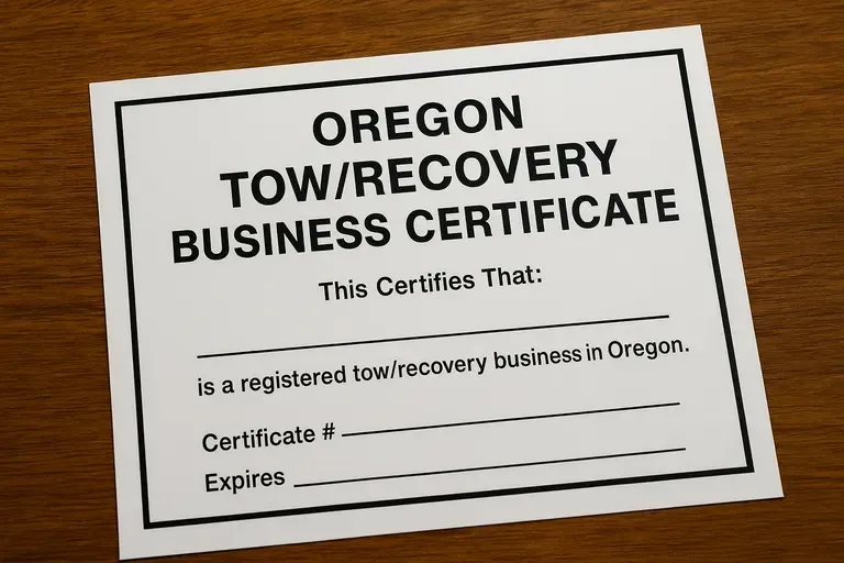 Oregon Towing Permit