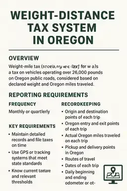 Weight-distance tax system and Oregon’s unique mileage reporting requirements