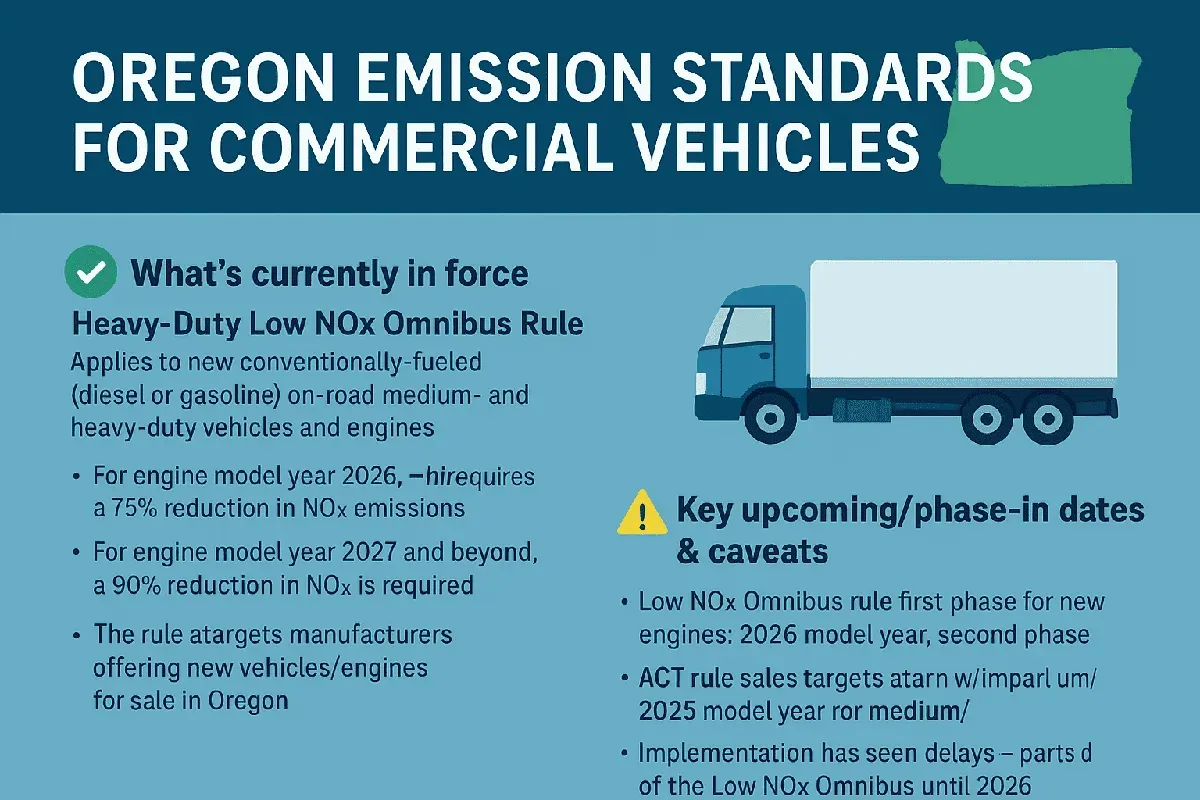 Oregon Emission Standards for Commercial Vehicles