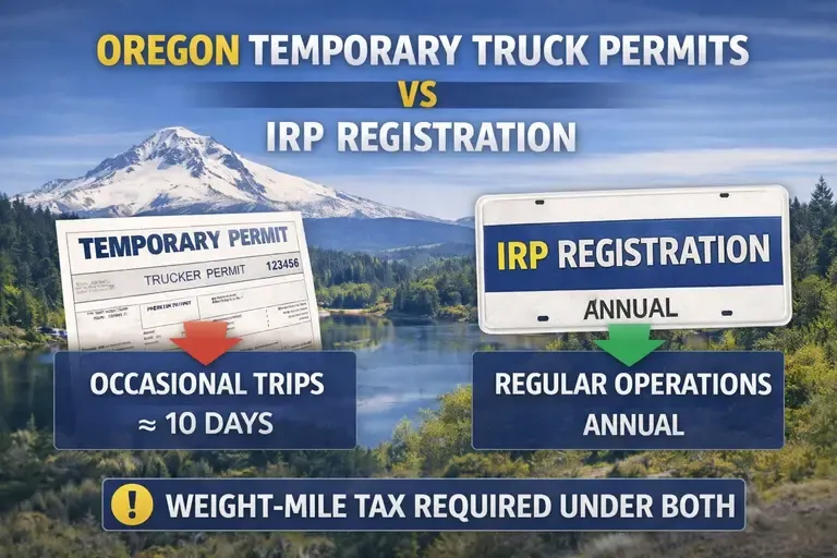 Oregon Temporary Truck Permits