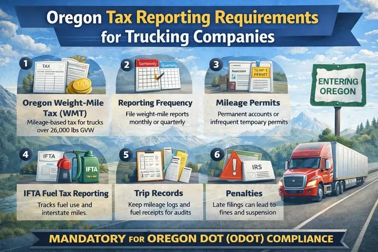 Oregon Tax Reporting Requirements for Trucking Companies