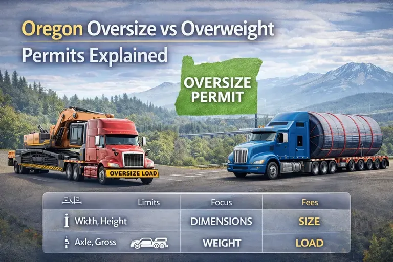 Oregon Oversize vs Overweight Permits Explained