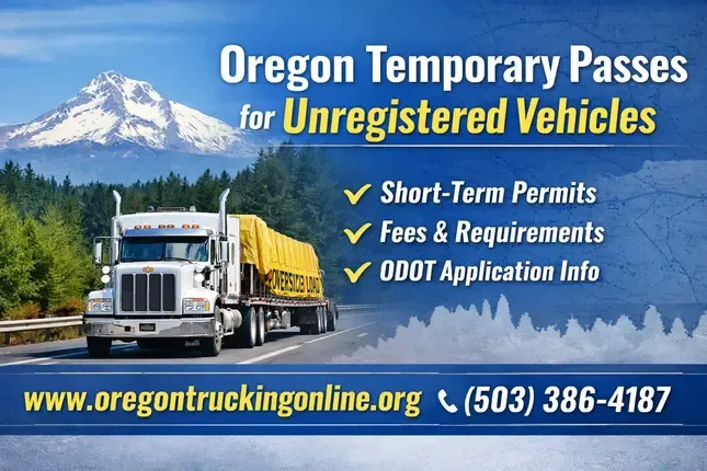 Oregon Temporary Passes for Unregistered Vehicles