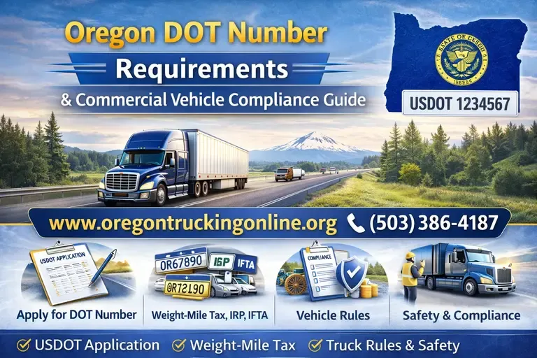 Oregon DOT Number and Commercial Vehicle Requirements