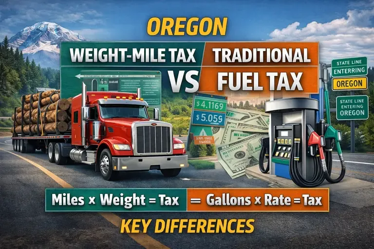 Oregon Weight-Mile Tax vs Traditional Fuel Tax: Key Differences