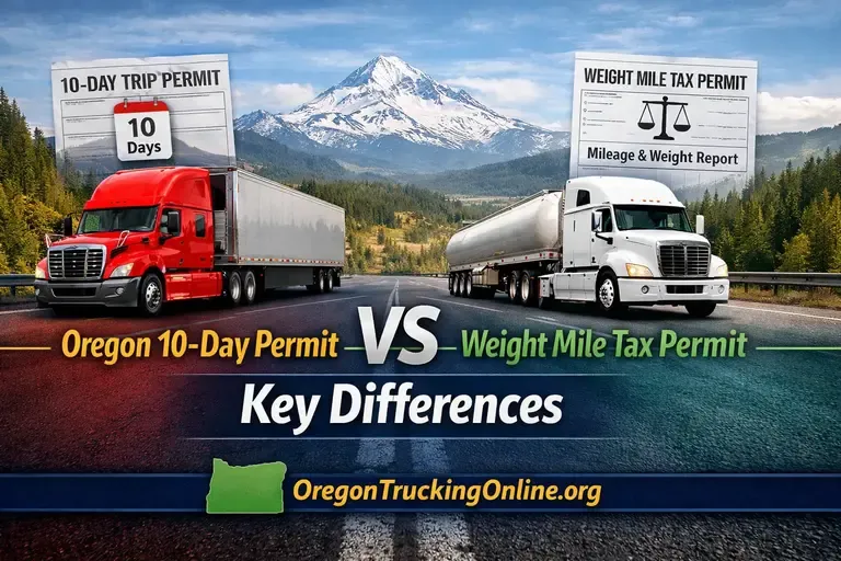 Oregon 10-Day Trip Permit vs Weight Mile Tax Permit: Key Differences