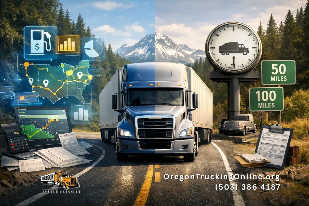 Oregon truck IFTA vs weight-mile graphic