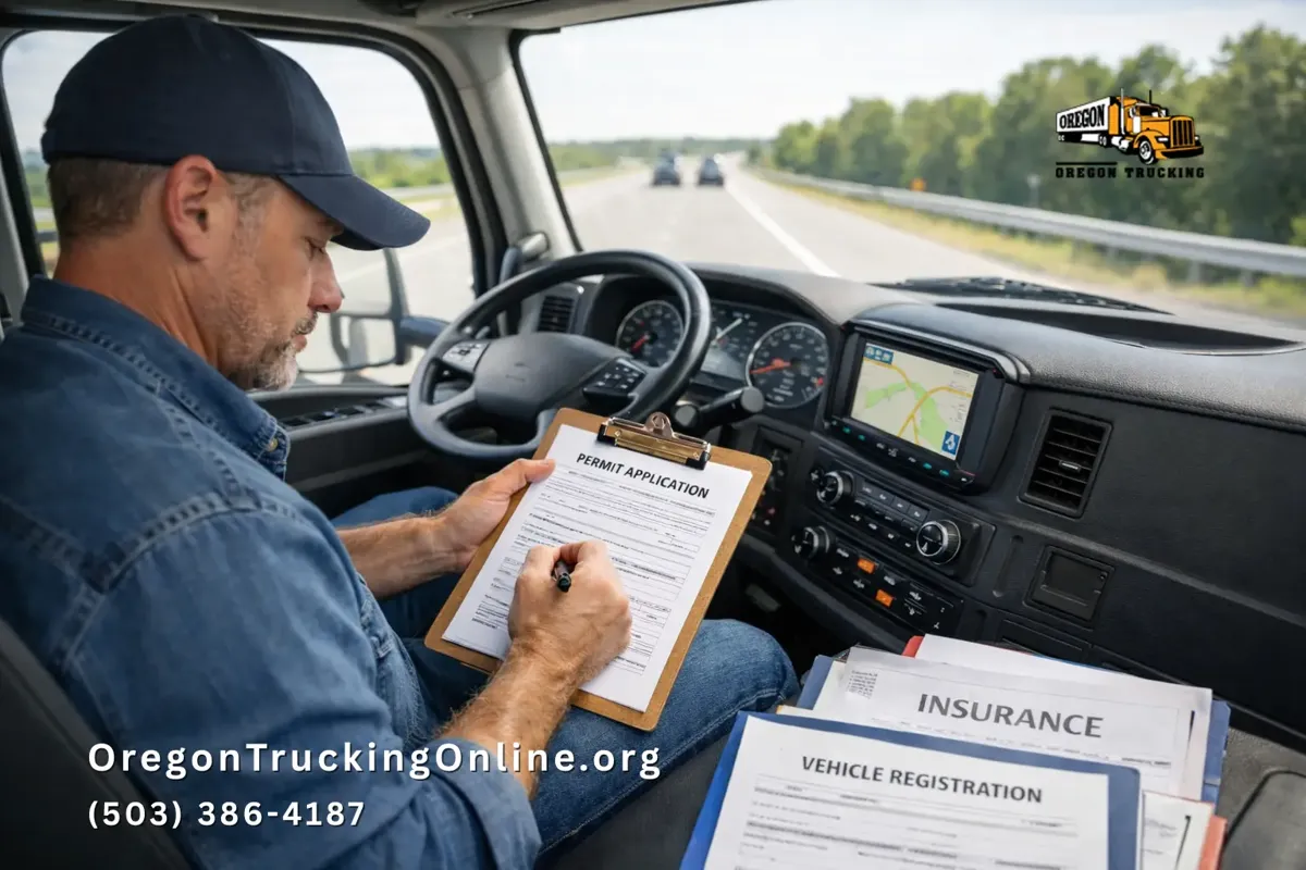Oregon trucking permit documents