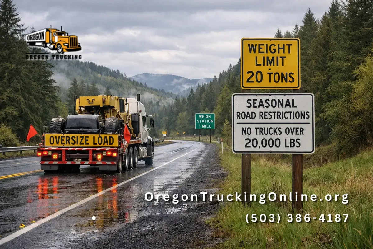 Oregon truck seasonal weight restriction road