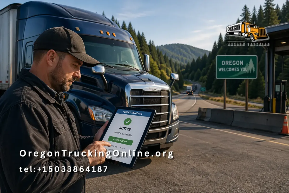 oregon trucking permit renewal driver checking permit