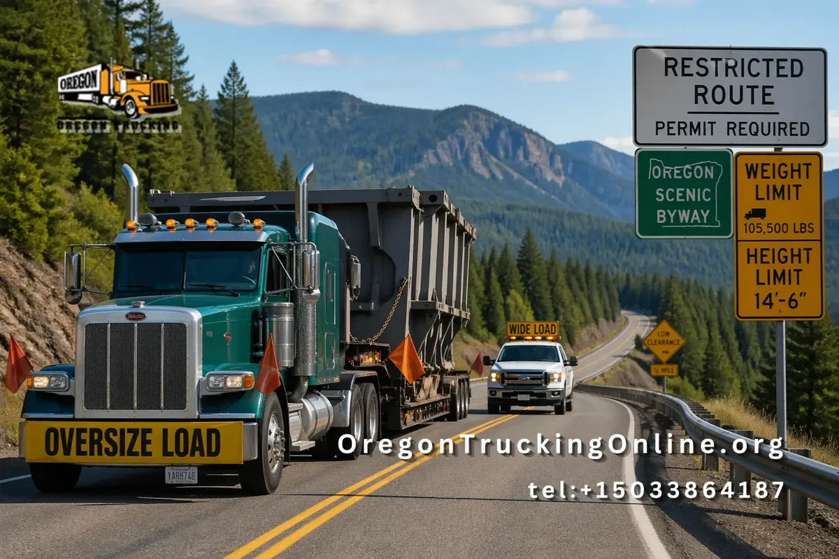 Oregon trucking permit route truck