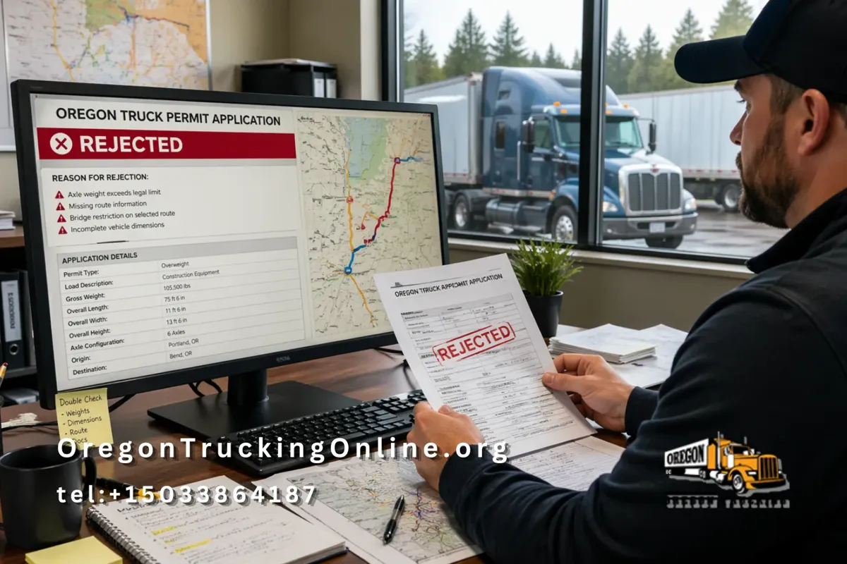 oregon truck permit rejection fix