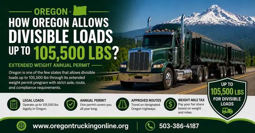 How Oregon Allows Divisible Loads Up to 105,500 lbs