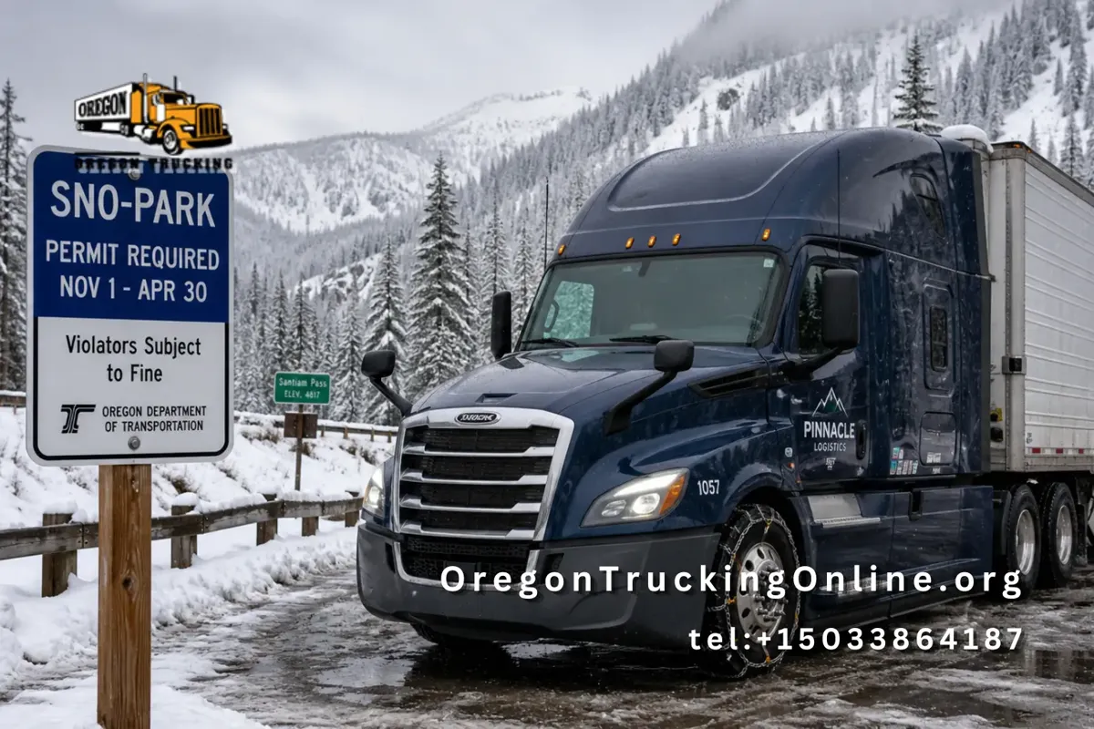 Oregon Sno-Park permit truck winter