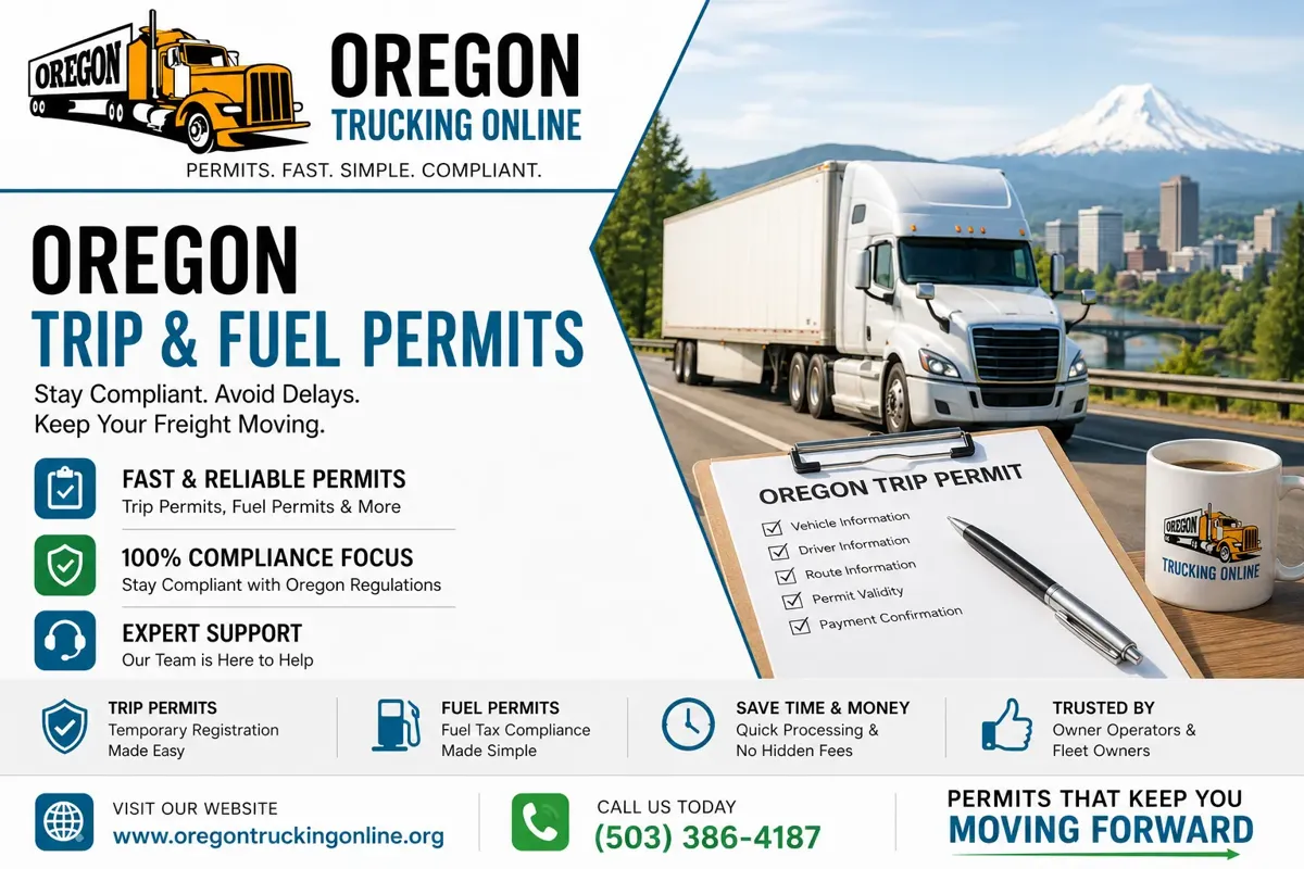 Oregon trip and fuel permits trucker