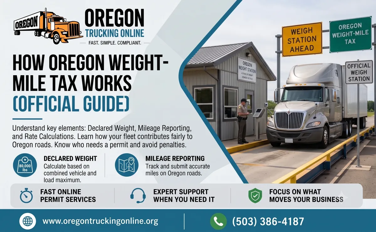 Oregon weight mile tax truck highway