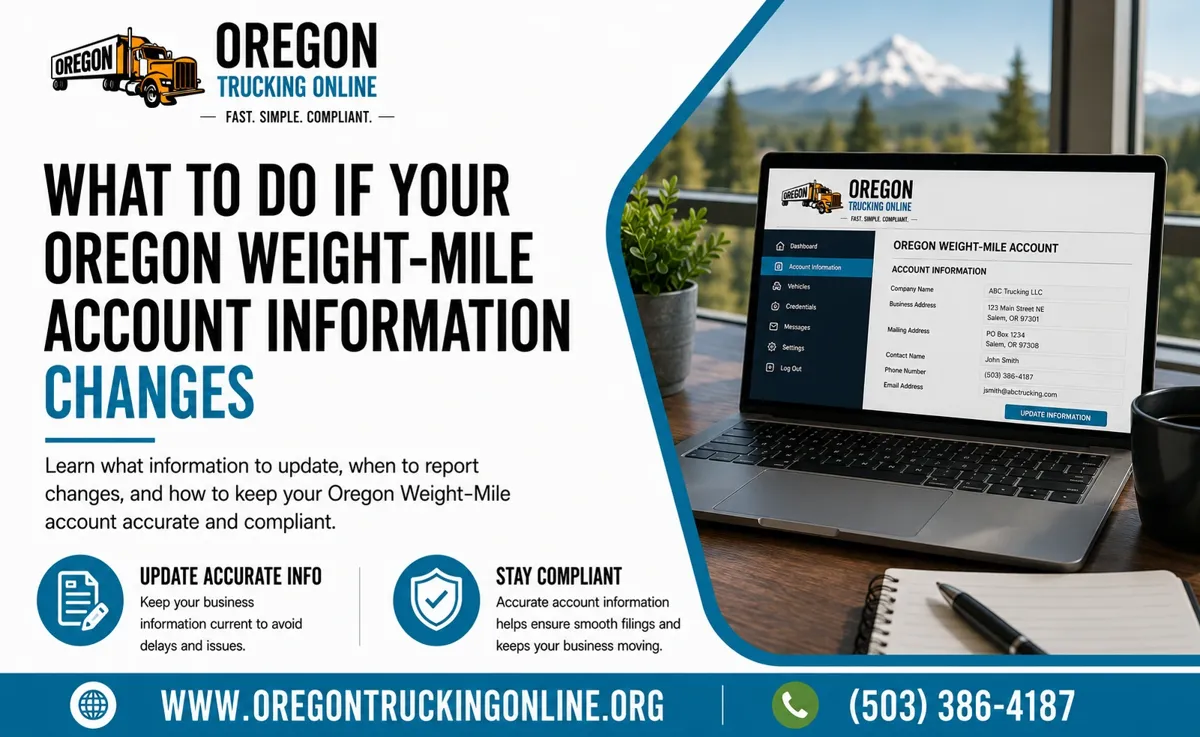 Oregon Weight-Mile account changes