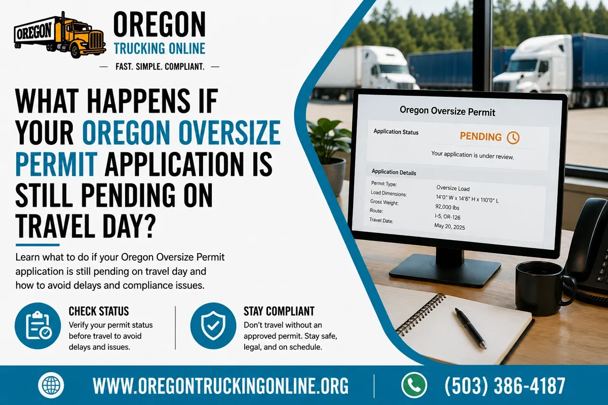 Oregon Oversize Permit pending