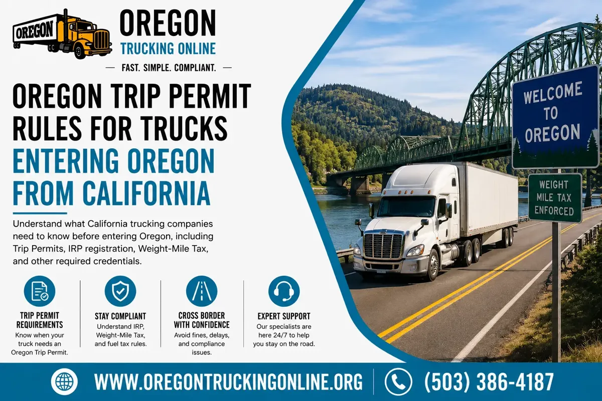 Oregon Trip Permit California trucks