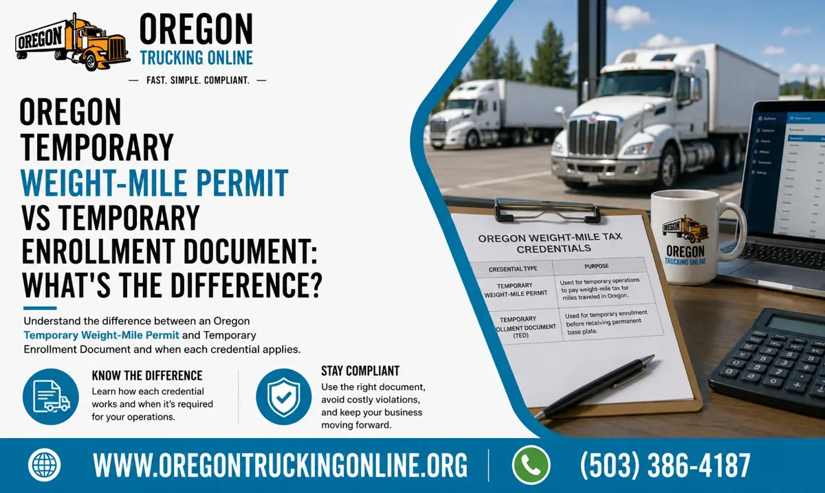 Oregon Temporary Weight-Mile Permit Comparison