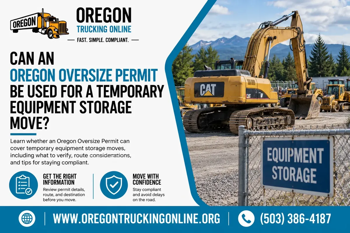 Oregon Oversize Permit Storage Move