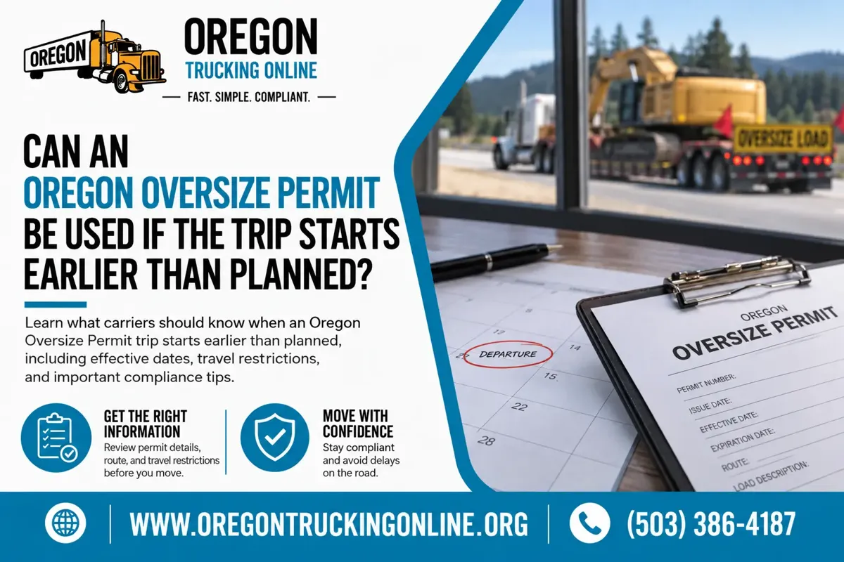 Oregon Oversize Permit Early Start