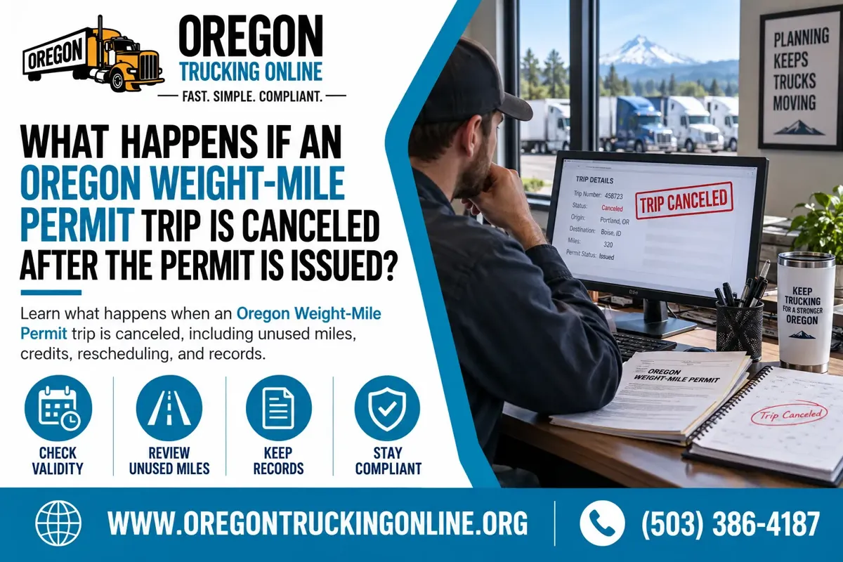 Oregon Weight-Mile Permit Cancellation