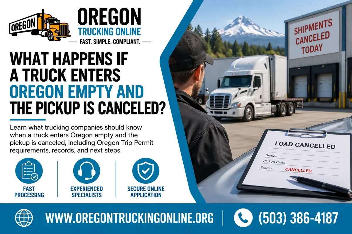 Oregon Trip Permit Canceled Pickup