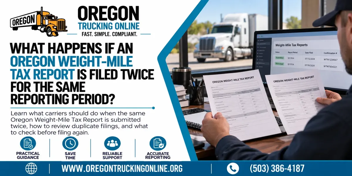 Oregon Weight-Mile Tax Report Duplicate Filing