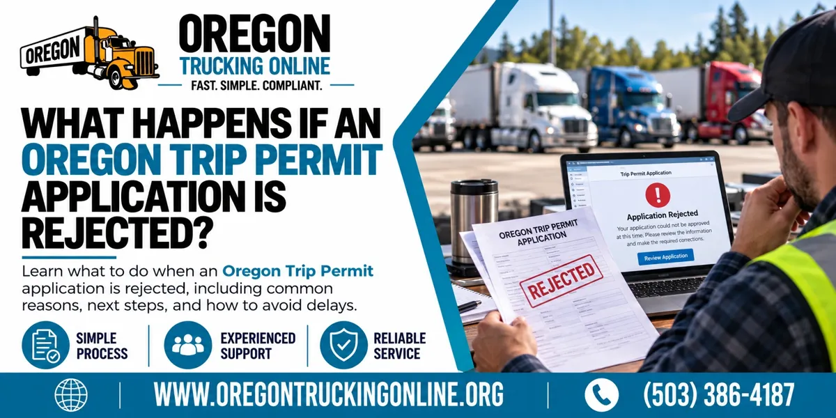 Oregon Trip Permit application rejected