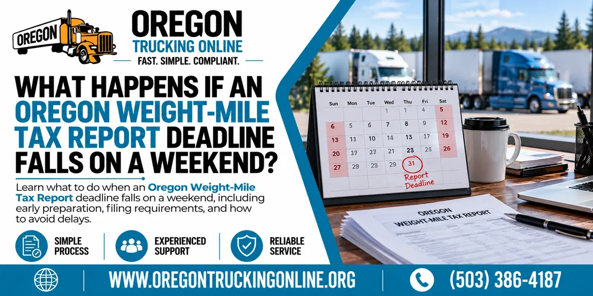 Oregon Weight-Mile Tax Report deadline