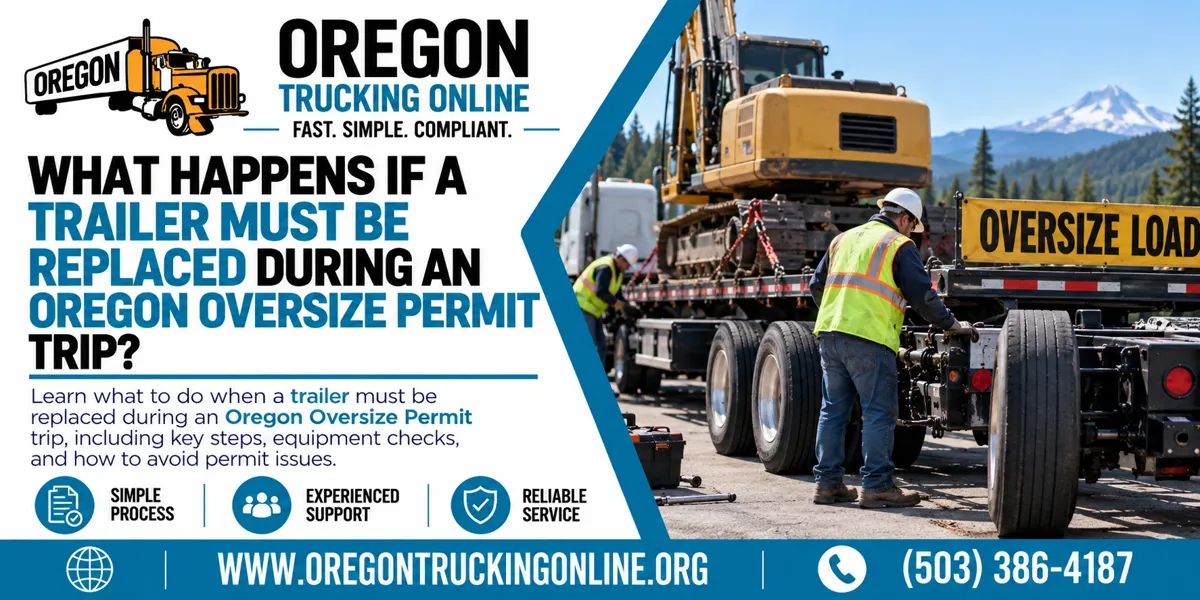 Oregon Oversize Permit trailer replacement