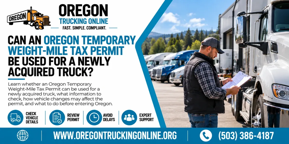 Oregon Temporary Weight-Mile Tax Permit