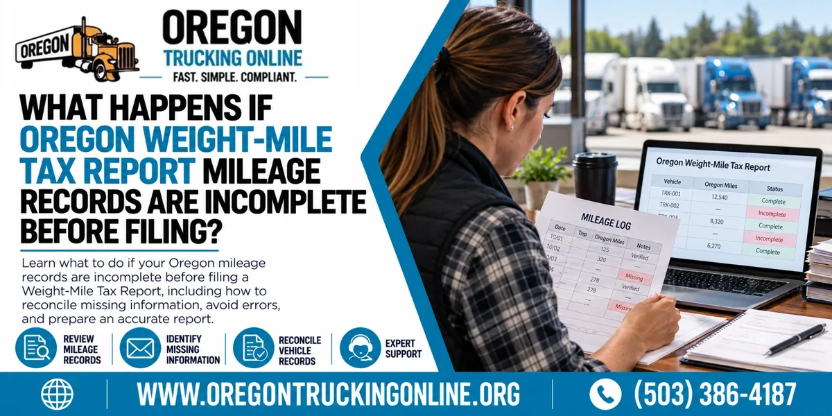 Oregon Weight-Mile Tax Report Records