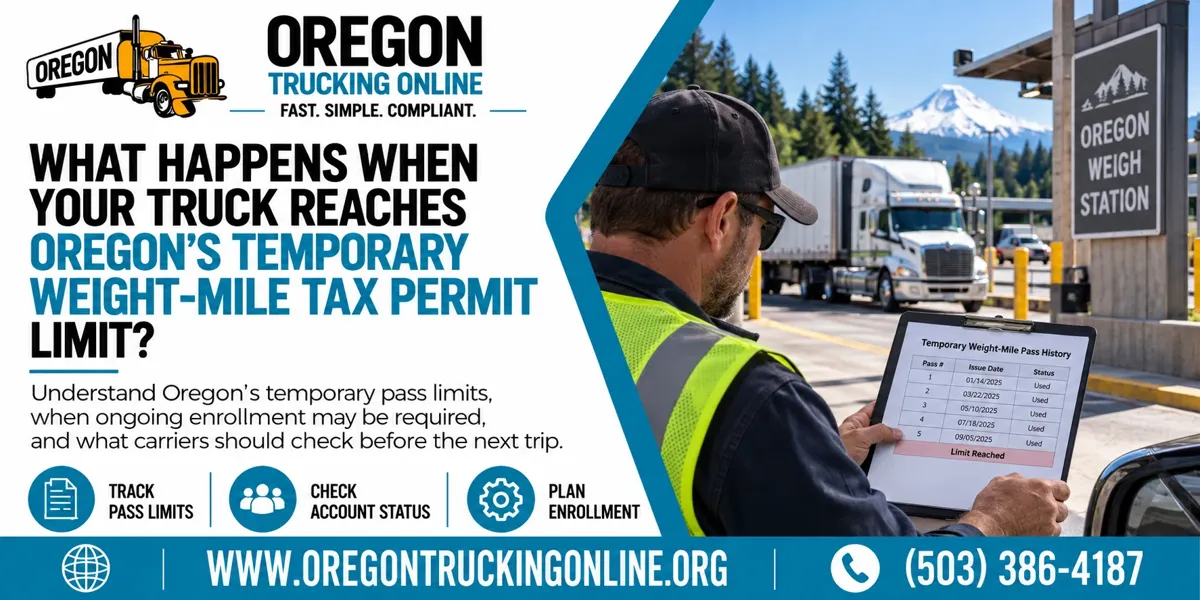 Oregon Temporary Weight-Mile Tax Permit