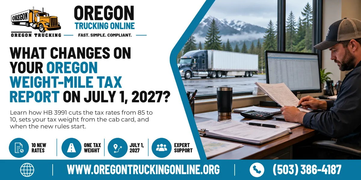 Oregon Weight-Mile Tax Report changes on July 1, 2027