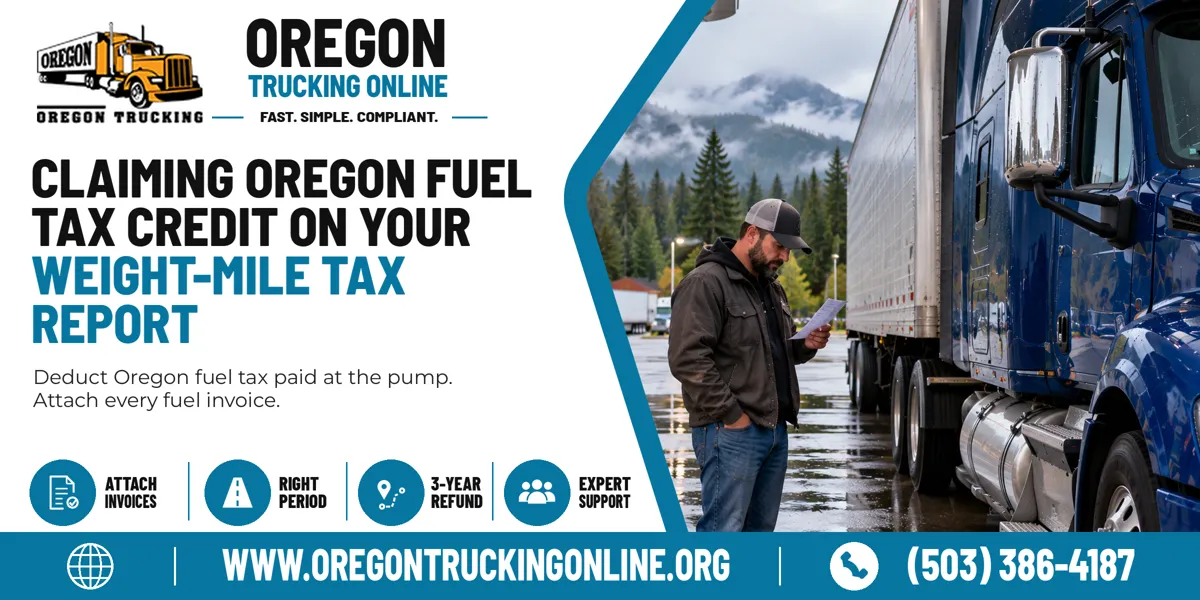 Oregon Weight-Mile Tax Report fuel tax credit